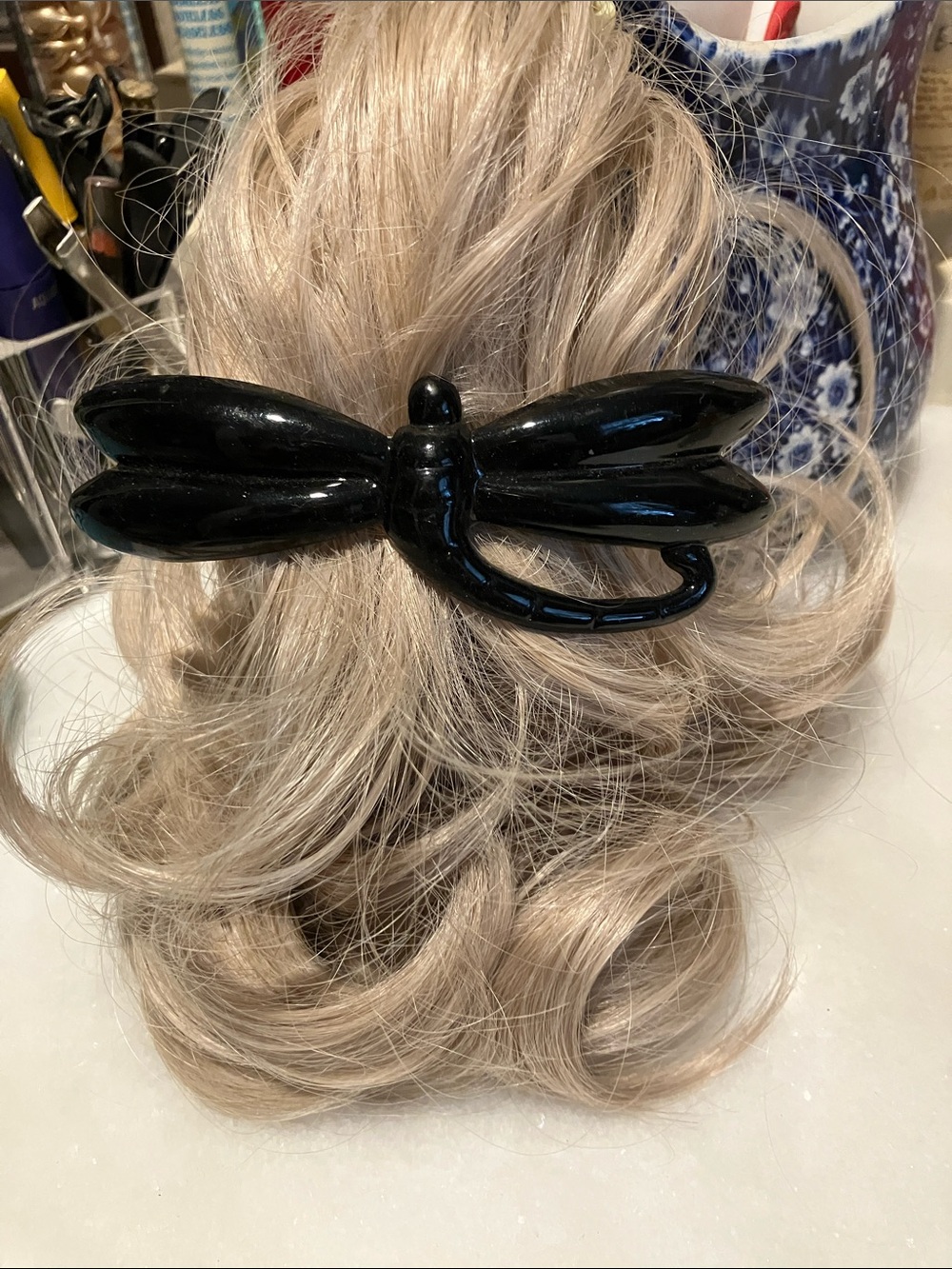 Dragonfly Hair Clip Barrette — Black Women’s Hair Accessory From France